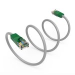 50Ft Cat.5e Crossover Cable Gray Wire/Green Boot - Image 3