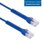 3Ft CAT6A UTP Bendable Slim Ethernet Network Cable 28AWG Blue