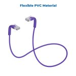 0.5Ft CAT6A UTP Bendable Slim Ethernet Network Cable 28AWG Purple - Image 3