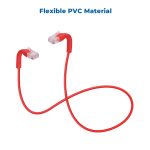 1Ft CAT6A UTP Bendable Slim Ethernet Network Cable 28AWG Red - Image 3
