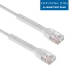 0.75Ft CAT6A UTP Bendable Slim Ethernet Network Cable 28AWG White