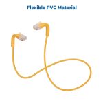 0.5Ft CAT6A UTP Bendable Slim Ethernet Network Cable 28AWG Yellow - Image 3