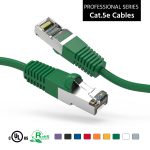 6Ft Cat5E Shielded (FTP) Ethernet Network Booted Cable Green