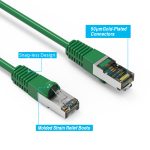 6Ft Cat5E Shielded (FTP) Ethernet Network Booted Cable Green - Image 2