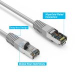 125Ft Cat5E Shielded (FTP) Ethernet Network Booted Cable Gray - Image 2