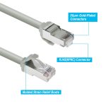 1Ft Cat.8 S/FTP Ethernet Network Cable Gray 28AWG - Image 4