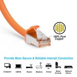 0.5Ft Cat.8 S/FTP Ethernet Network Cable Orange 28AWG - Image 2