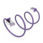 2Ft Cat.8 S/FTP Ethernet Network Cable Purple 28AWG - Image 3