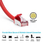 10Ft Cat.8 S/FTP Ethernet Network Cable Red 28AWG - Image 2