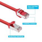 10Ft Cat.8 S/FTP Ethernet Network Cable Red 28AWG - Image 4