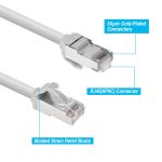 7Ft Cat.8 S/FTP Ethernet Network Cable White 28AWG - Image 4