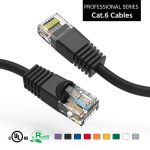 1.5Ft CAT6 UTP Ethernet Network Booted Cable Black
