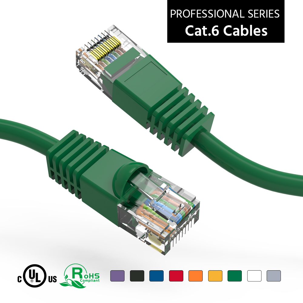 9Ft CAT6 UTP Ethernet Network Booted Cable Green 0.5Ft CAT6 UTP Ethernet Network Booted Cable Green - Image 1