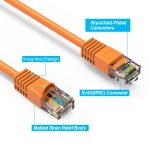 10Ft CAT6 UTP Ethernet Network Booted Cable Orange - Image 2