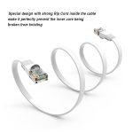 4Ft CAT6 Flat Ethernet Network Cable White - Image 3