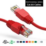 50Ft CAT6A UTP Ethernet Network Booted Cable Red