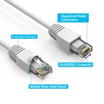 5Ft CAT6A UTP Ethernet Network Booted Cable White - Image 2