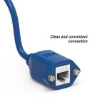 1Ft Panel-Mount CAT6 Ethernet Cable Blue - Image 2