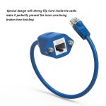 1Ft Panel-Mount CAT6 Ethernet Cable Blue - Image 3
