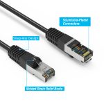6Ft CAT6 Shielded (S/FTP) Ethernet Network Booted Cable Black - Image 2
