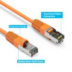 100Ft CAT6 Shielded (S/FTP) Ethernet Network Booted Cable Orange - Image 2