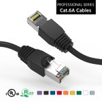 5Ft CAT6A Shielded (S/FTP) Ethernet Network Booted Cable Black