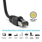 35Ft CAT6A Shielded (S/FTP) Ethernet Network Booted Cable Black - Image 3