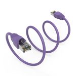 50Ft CAT6A Shielded (S/FTP) Ethernet Network Booted Cable Purple - Image 3