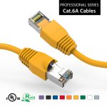 35Ft CAT6A Shielded (S/FTP) Ethernet Network Booted Cable Yellow