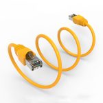 50Ft CAT6A Shielded (S/FTP) Ethernet Network Booted Cable Yellow - Image 3