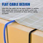 1Ft CAT6 U/FTP Flat Ethernet Network Cable Black 30AWG - Image 4