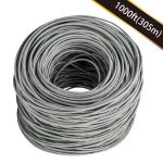 1000ft Cat.5e UTP 24AWG Solid CMR Bulk Cable Gray, UL Listed - Image 3
