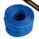 1000ft CAT6 UTP 23AWG Solid CMR Bulk Cable Blue, UL Listed - Image 3
