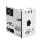 CAT6 UTP 23AWG Solid CMP bulk cable(black), 1000ft REELEX