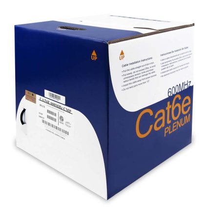 1000Ft CAT6 Solid Cable Plenum w/Spline (CMP) Black