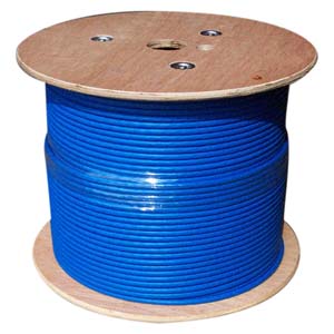 1000Ft CAT6 23AWG Solid Wire Shielded (FTP) Blue