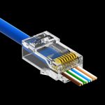 RJ45 Cat.5E UTP Feed Through Plug for Solid and Stranded 3-Prong 50 Micron 100pk - Image 2