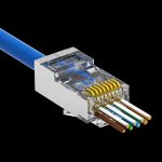 RJ45 CAT6 STP Feed Through Plug for Solid and Stranded 3-Prong 50 Micron 100pk - Image 2