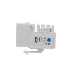 RJ11/12 (Cat.3) 110 Type Keystone Jack White - Image 3