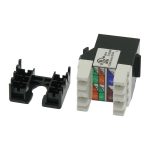 Cat.5E RJ45 110 Type 180° Keystone Jack Black - Image 2