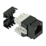 Cat.5E RJ45 110 Type 180° Keystone Jack Black - Image 3