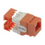Cat.5E RJ45 110 Type 180° Keystone Jack Orange - Image 3