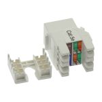 Cat.5E RJ45 110 Type 180° Keystone Jack White - Image 2