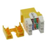 Cat.5E RJ45 110 Type 180° Keystone Jack Yellow - Image 2