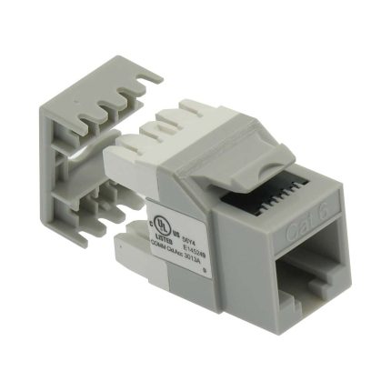 CAT6 RJ45 110 Type 180° Keystone Jack Gray