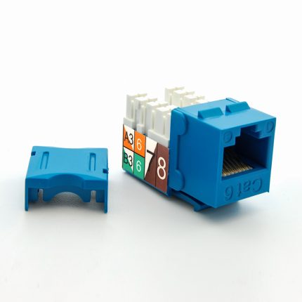 CAT6 RJ45 110 Type Keystone Jack Blue