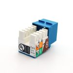 CAT6 RJ45 110 Type Keystone Jack Blue - Image 3