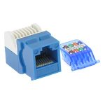 CAT6 Tool Less Keystone Jack Blue