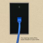 1Port Keystone Wallplate Black Smooth Face - Image 4