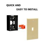 1Port Keystone Wallplate Ivory Smooth Face - Image 2